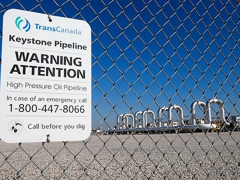 File photo: The Keystone Steele City pumping station, into which the Keystone XL pipeline is to connect to, is seen in Steele City.