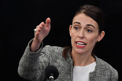 New Zealand's Prime Minister Jacinda Ardern speaks to the media during a press conference at the Justice Precinct in Christchurch on March 28, 2019.