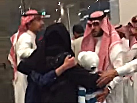 Back home: Saudi children abducted by Daesh father