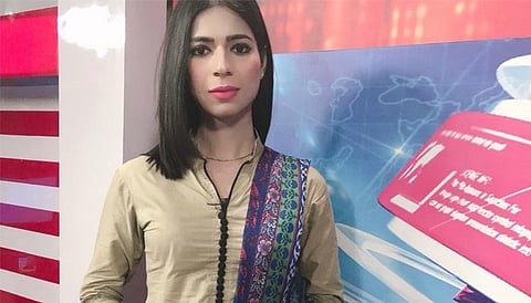 Marvia Malilk, the first transgender news anchor in Pakistan.