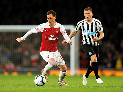 Arsenal's Mesut Ozil in action.