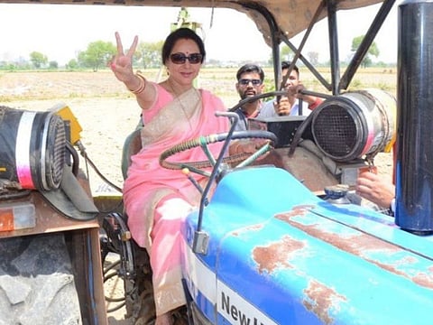 Indian actress and politician Hema Malini gets trolled for posing as farmer