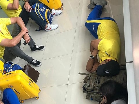 "After getting used to IPL timing this is what happens if you have a morning flight," Dhoni’s instagram post read.