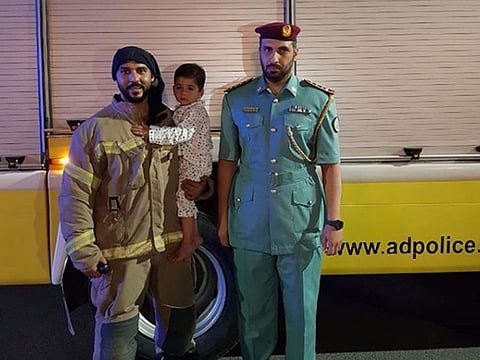 Sharjah Police and Sharjah Civil Defence rescued a two-and-a-half year old boy from a car boot.