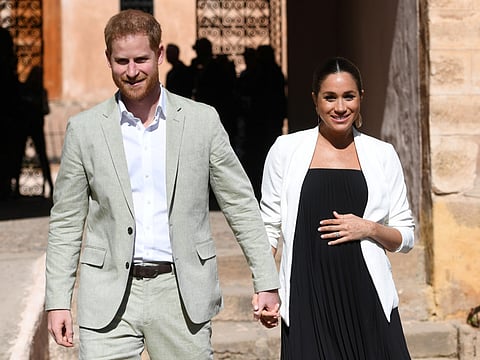 Britain's Meghan, Duchess of Sussex and Prince Harry the Duke of Sussex