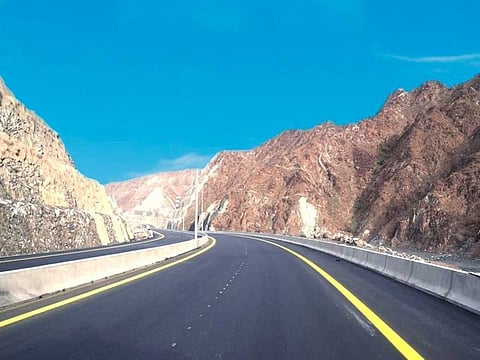 File photo of new Sharjah-Khor Fakkan Road. Many internal streets in the city of Kalba have also been reopened, with specialised teams continuing their efforts to open the remaining streets as soon as possible.