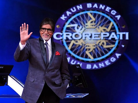 Indian Bollywood actor Amitabh Bachchan hosts 'Kaun Banega Crorepati'