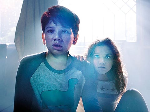 Roman Christou, left, and Jaynee-Lynne Kinchen in a scene from The Curse of La Llorona.