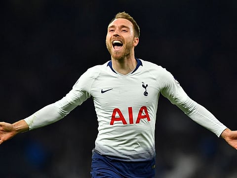 Tottenham's Christian Eriksen celebrates.
