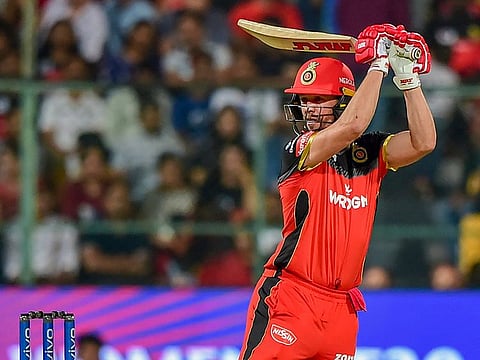 AB de Villiers in action for Royal Challengers Bangalore in the Indian Premier League last season.