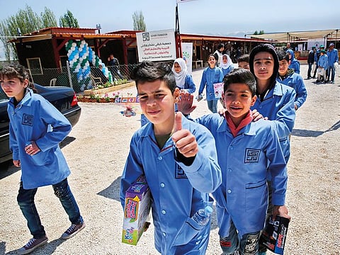 Syrian refugee students in Saadnayel, Lebanon. From this Ramadan, Muslims will get a global platform under the UNHCR to channel their obligatory alms for refugees and the displaced.