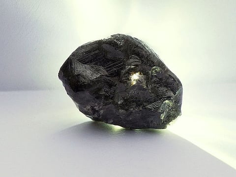 A 1,758 carat diamond recovered from from Lucara Diamond Corp.'s Karowe Diamond Mine in Botswana is pictured in this undated handout photo obtained by Reuters April 25, 2019.