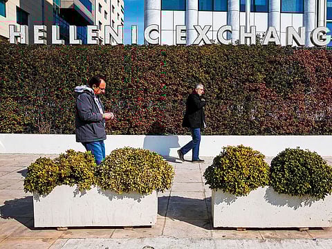 The Hellenic Exchanges — Athens Stock Exchange offices. Investors are pouring money into the top exchange-traded fund focused on Greek equities.