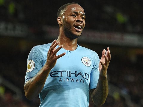 Manchester City's English midfielder Raheem Sterling