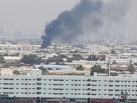 Fire erupts in Sharjah warehouse