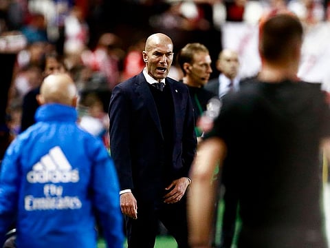 Real Madrid's French coach Zinedine Zidane.
