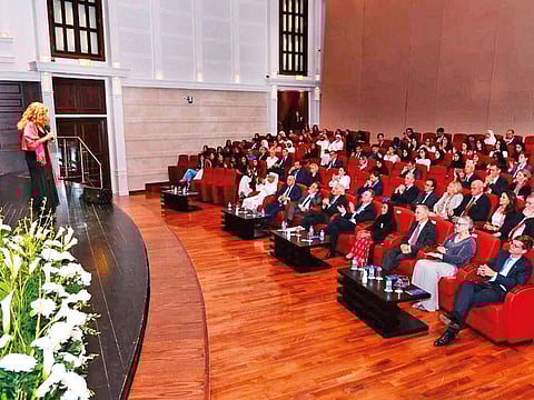 Shaikh Nahyan and 20 European ambassadors and deputy ambassadors attended the event hosted by Paris Sorbonne University on Reem Island.