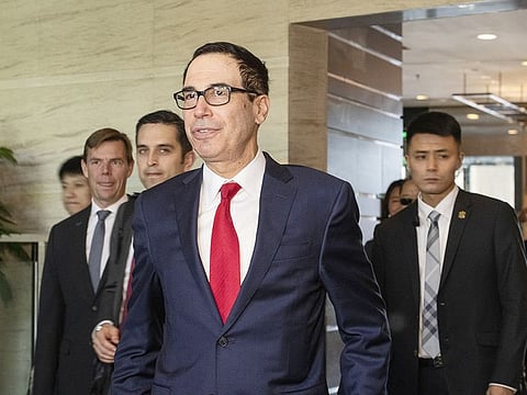 Steven Mnuchin, U.S. Treasury secretary, arrives at a hotel in Beijing, China, on Tuesday, April 30, 2019.