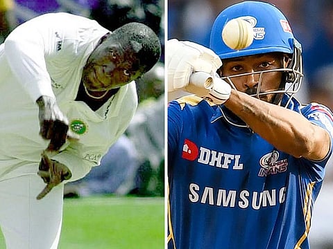 Joel Garner and Hardik Pandya.