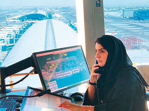 Marwa Al Matroushi is responsible for managing an entire watch, which comprises five air traffic control officers.
