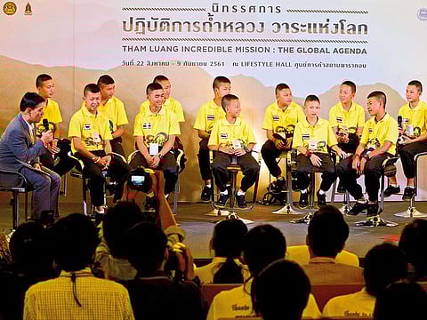 Members of the Wild Boars team in Bangkok last September.