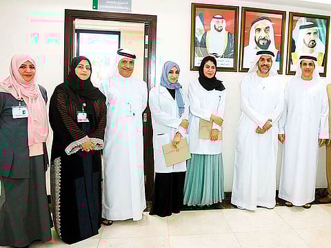 MoHAP’s Undersecretary Honours First Two Emirati Female Doctors Graduated from the Arab Board Programme