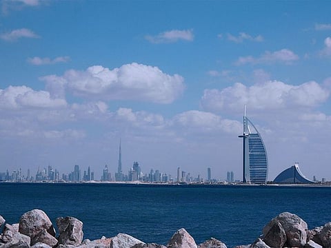 Dubai skyline.