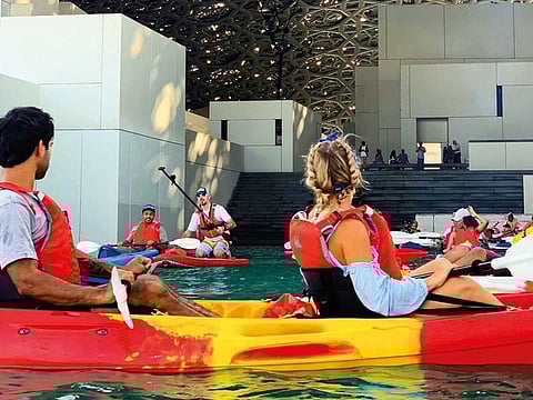 Kayaking at Louvre Abu Dhabi