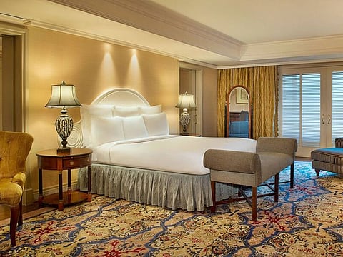 The royal suite at the Marriott hotel in Deira.