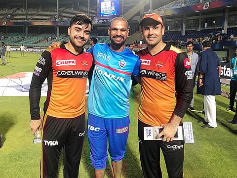 In a show of sportsmanship that touched many hearts, Dhawan put his arms around Hyderabad’s Afghan cricketers Rashid Khan and Mohammad Nabi on the pitch at the Visakhapatnam Stadium, and lauded them for their commitment to the sport by playing even while fasting during Ramadan.