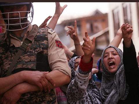 Pictures of protests being shared on Twitter