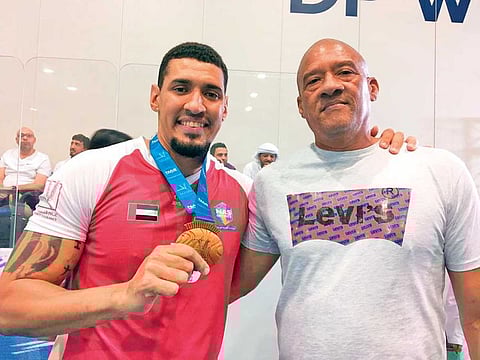 Ramos Jr with Ramos Sr at the NAS sports complex. “He is the pillar that I lean on,” said Ramos of his father.