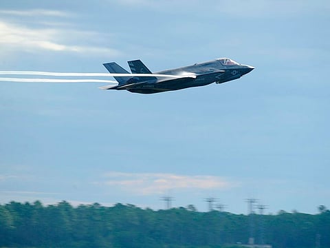 An F-35 stealth bomber. South Korean military said it has scrambled 80 aircraft, including F-35A stealth fighters, in response, while about 240 jets participating in the Vigilant Storm air exercises with the United States continued their drills, the military said.