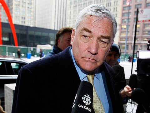In this Jan. 13, 2011 file photo, Conrad Black arrives at the federal building in Chicago.