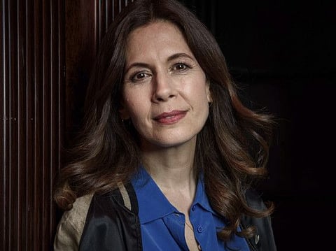 Jessica Hecht poses for a portrait at the JW Marriott Essex House in New York.