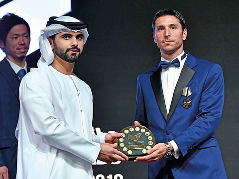 Sebastian Tagliabue at the AGL Awards held at Madinat Jumeirah on Friday.