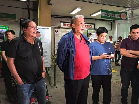 Sec. Art Tugade & Usec. TJ Batan, with LRTA Admin Rey Berroya visited the injured passengers of the train collision incident