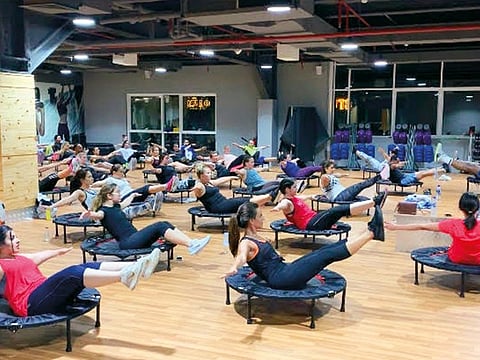 The classes at GymNation offer low-impact cardio and flexibility routines