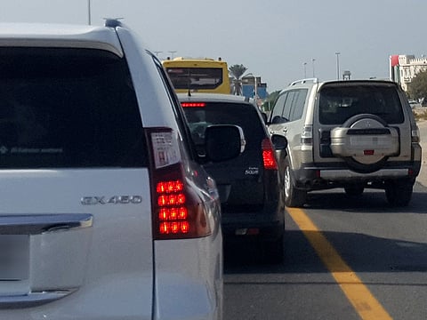 Motorists face Dh1,000 fine and six black points for the traffic violation.