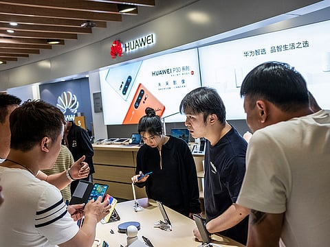 A Huawei store in Beijing. The Chinese technology giant on Monday began to feel painful ripple effects of a US decision that effectively bars American firms from selling components and software to the company.