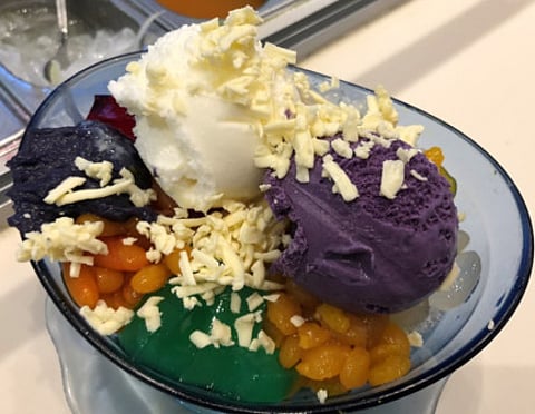 Halo-halo is a dessert that is eaten in summer because it is refreshing.