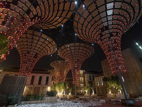 Construction of Expo 2020 Dubai’s petal-shaped Thematic Districts is now complete marking one of the most significant milestones.
