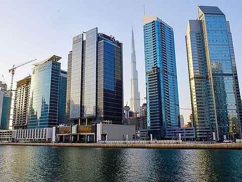 Office towers in Business Bay.