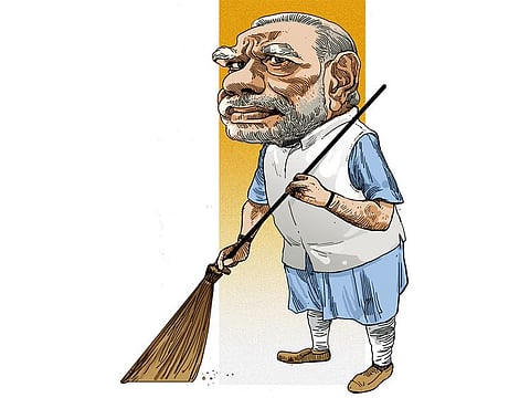 Modi sweeping