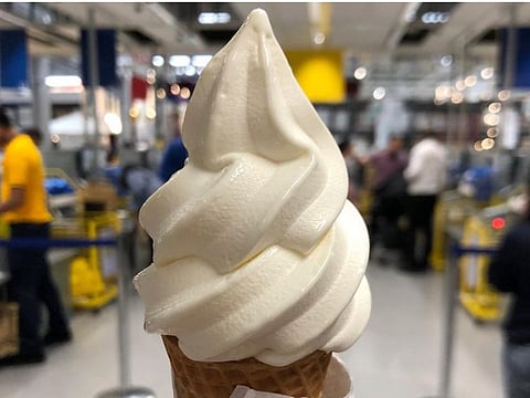 The IKEA soft serve ice cream is priced at Dh1