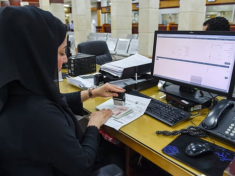 Staff at General Directorate of Residency and Foreign Affairs (GDRFA) in Dubai.
