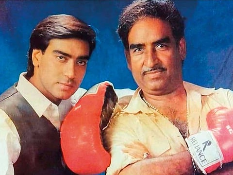 Veeru Devgan (right) was the stunt coordinator for Ajay’s first film ‘Phool Aur Kaante’ (1991).