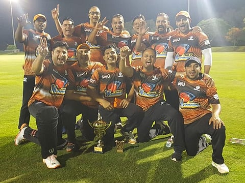 Jumeirah Mammoths celebrate winning the 2019 Ramadan Mammoths League title.