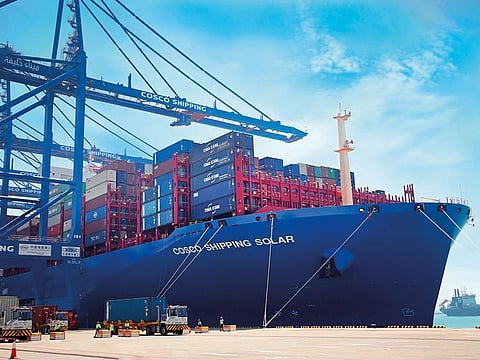 Khalifa Port in Abu Dhabi. Mohamed Juma Al Shamisi, Group CEO of Abu Dhabi Ports, has said that the group aims to explore opportunities and partnerships in regional and international markets.