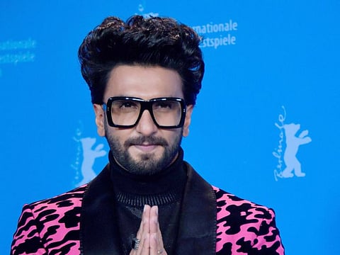 Indian Bolywood actor Ranveer Singh poses at a photocall for the film "Gully boy" presented in the special gala section at the 69th Berlinale film festival on February 9, 2019 in Berlin. The Berlin film festival will be running from February 7 to 17, 2019. Nearly 400 movies from around the world will be presented, with 17 vying for the prestigious Golden Bear top prize. / AFP / John MACDOUGALL